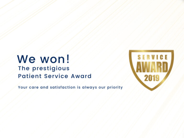 WhatClinic Service Award 2019 badge awarded to EsteNove for excellence in service.