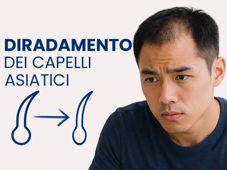 Diradamento dei capelli asiatici